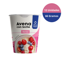 Alcafood - Vasos Avena Berries 12X 66 Gr