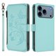 thumbnail image 2 of Funda Cartera Mariposa para [iPhone 18 Pro Max] con Soporte y Cremallera Verde menta, 2 of 6
