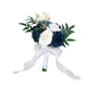 thumbnail image 1 of Flor De Dama De Honor Para Novia Con Ramo De Novia Para Boda En Casa Graduación Azul Blanco, 1 of 3