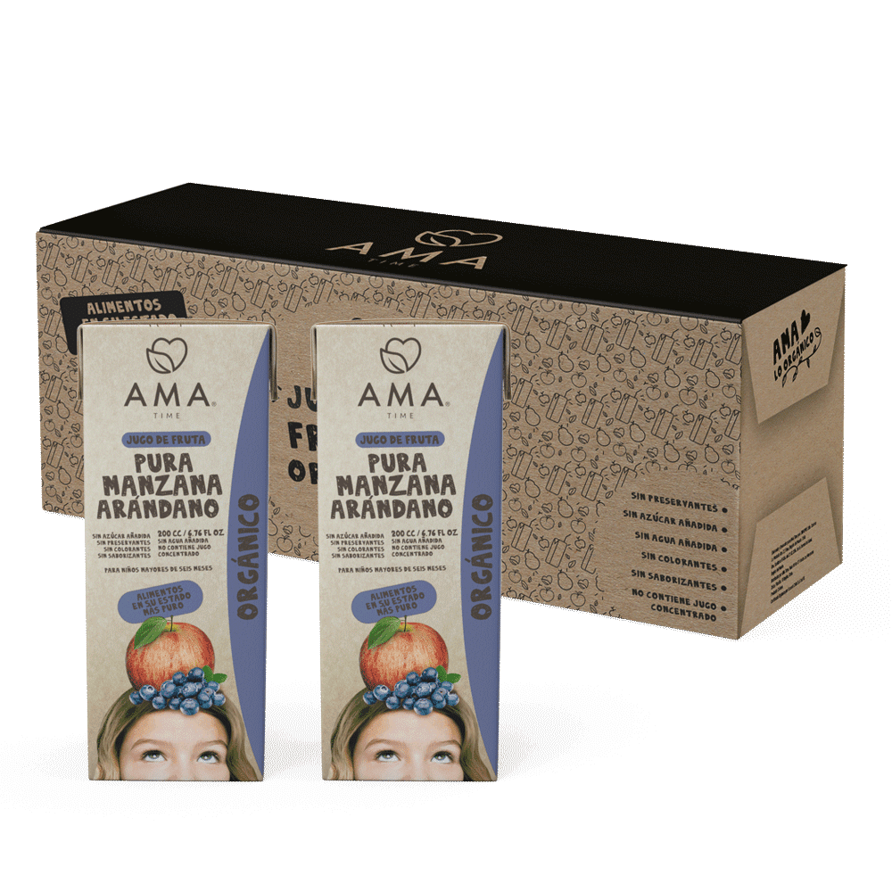 Ama Time - Pack 24 Unid - Jugo Manzana Arandano 200 Cc