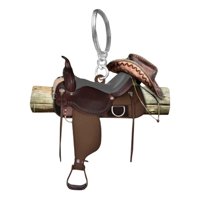 Magideal - Llavero De Sillín De Caballo, Vaquero Occidental, Artesanías Realistas Duraderas, Decoración Interior De Acrílico Para Coche, Decoración Colgante Para Estilo H