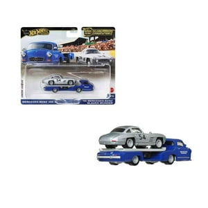 Vehículo De Colección Hot Wheels Collector Auto Transportador Mercedes Benz & 300Sl