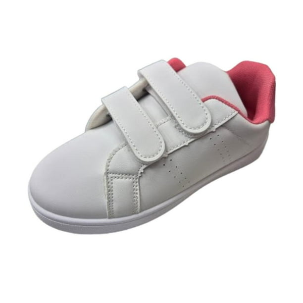 Zapatilla Deportiva Niña Blanco Rosado Velcro
