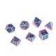 thumbnail image 1 of Dados Poliédricos De Metal De Varias Caras Para Escamas De Dragón DnD Pathfinder RPG Dados Rosa Azul Claro Azul, 1 of 5