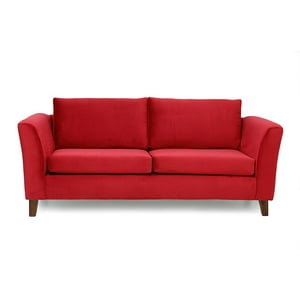 Barra Design - Sofá Ema 3C Felpa Rojo