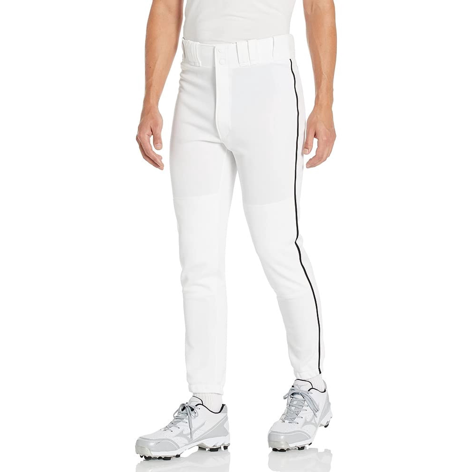 Pantalón Mizuno Premier Riped Para Hombre, Color Blanco/negro, Talla Xl