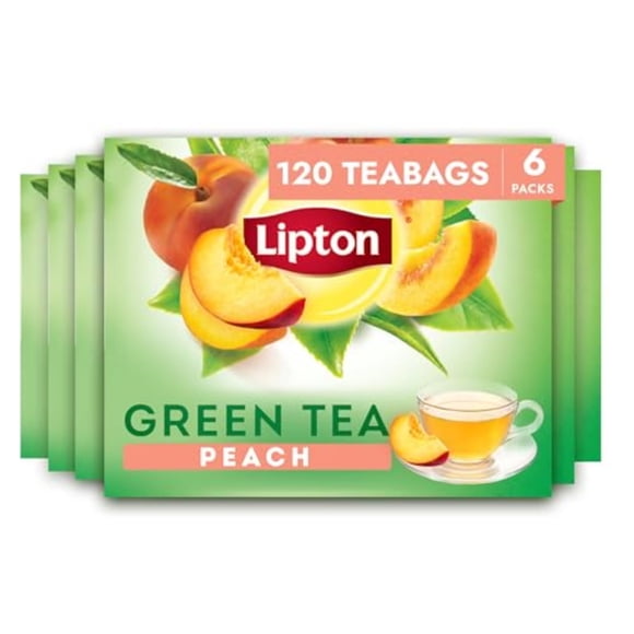 Tea Lipton Peach Green 120 bolsitas de té sin azúcar