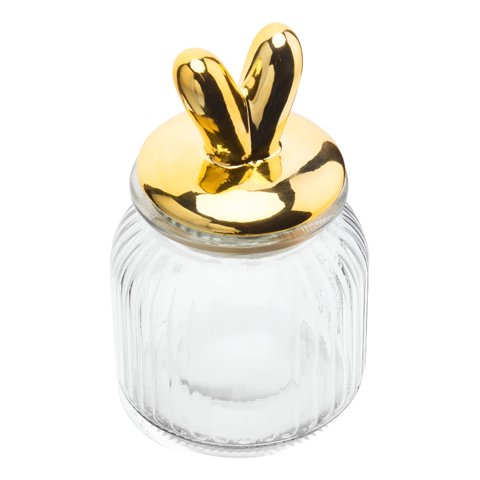 Genérico - Tarro Almacenamiento Decorativa Tapa Orejas Conejo Jhn