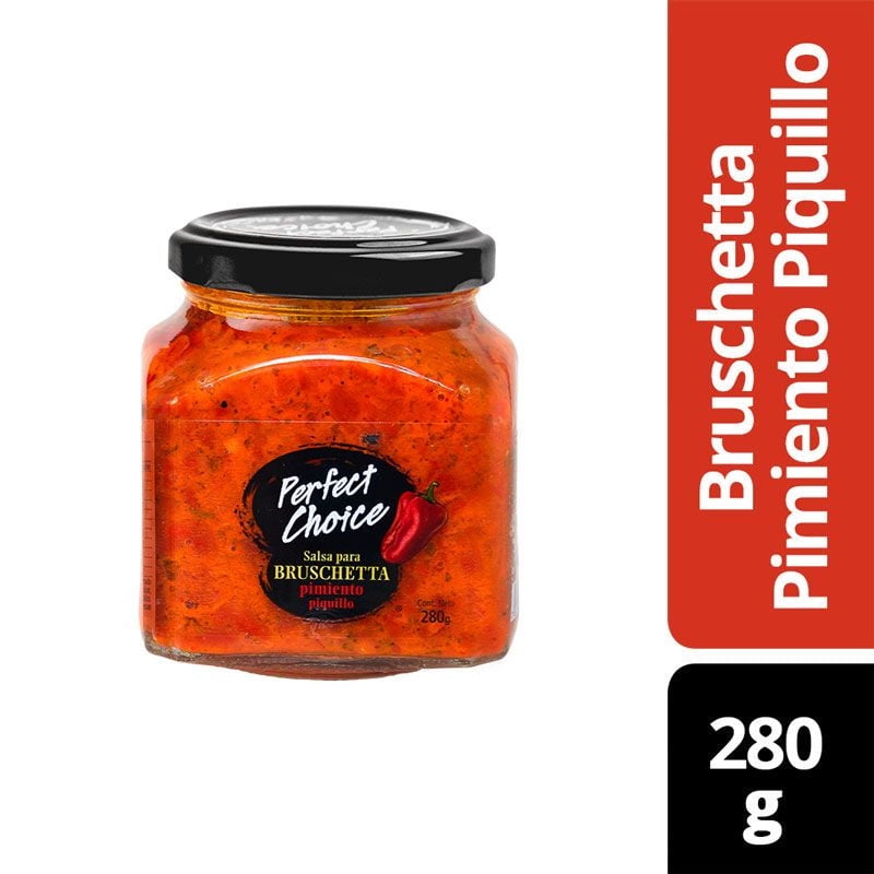 Salsa Dip Bruschetta Pimiento Piquillo Frasco 280 g Perfect Choice