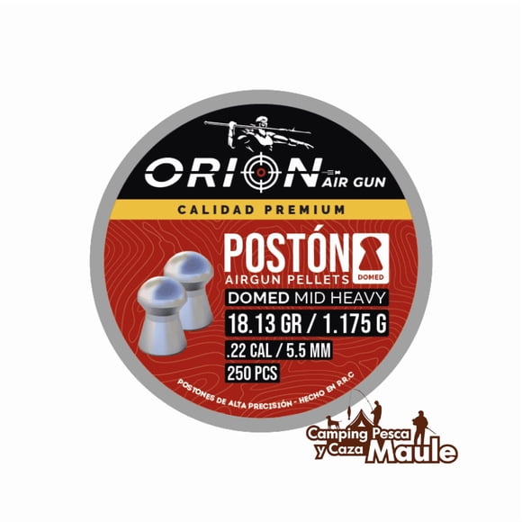 Orion Domed Poston Mid Heavy 5.5mm (18.13 gr) – Lata 250 Unidades