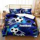 thumbnail image 1 of Multicolor Football Graffiti Quilt Duvet Cover Set Bedclothes 3-Piece Bedding Set, 1 of 5