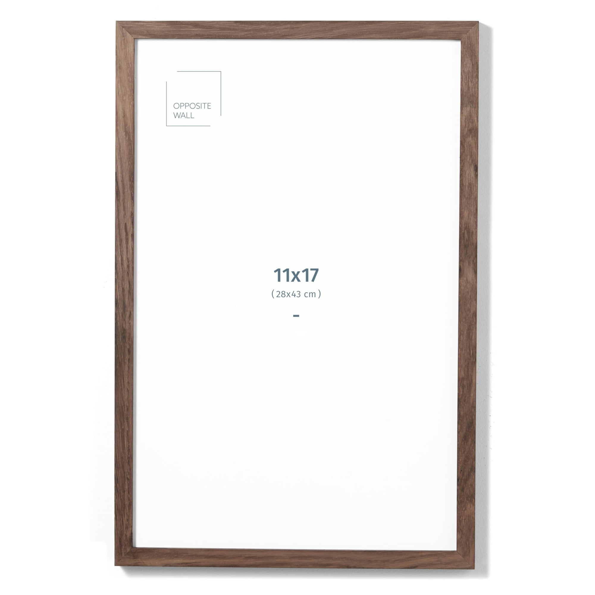 Opposite Wall - Marco De Fotos De Pared Opuesta De Madera Maciza De Roble Oscuro, 28 X 43 Cm