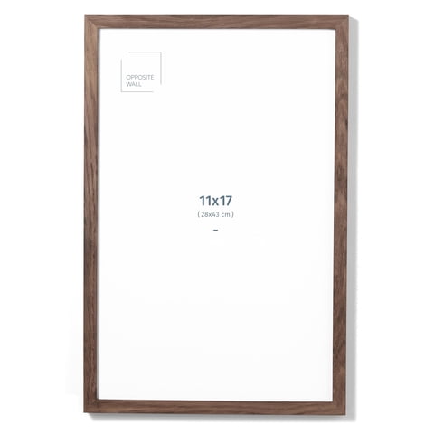 Opposite Wall - Marco De Fotos De Pared Opuesta De Madera Maciza De Roble Oscuro, 28 X 43 Cm