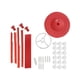 thumbnail image 5 of Juego De Soporte De Columna Para Globos, Base Rellenable Con Agua, Soporte Para Globos De Escritorio Duradero, Capacidad Para 19 Globos, Color Rojo, 5 of 5