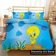 thumbnail image 1 of x1894 Bed Sheets Fashion Cartoon Tweetys Bird Bedding Set Boys Girls Twin Size Duvet Cover Pillowcase Bed boys Adult Bedroom 3-Piece Bedding Set (1 Duvet Cover + 2 Pillow Shams) nj1894, 1 of 5