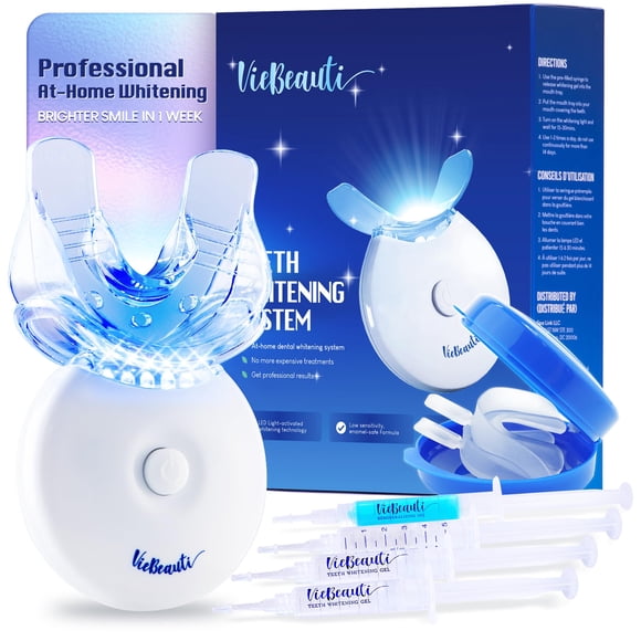 Kit de blanqueamiento dental VieBeauti con dientes sensibles a la luz LED