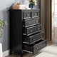 thumbnail image 2 of Modern 6 Drawers Dresser 6 Drawers Cabinet,Chest of Drawers Closet Organizers and Storage Clothes Storage Drawers Cabinet for Living Room, Farmhouse Dresser Organizer Black, 2 of 3