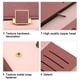 thumbnail image 3 of Monedero De Mujer De Tres Pliegues, Largo Y Sencillo, De Color Liso, Con Broche A Cuadros, 3 of 6