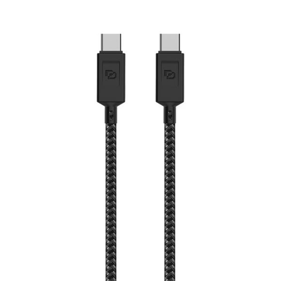 Cable USB-C a USB-C, USB 3.2, 1.5 Mt Rugged Dusted Negro