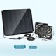 thumbnail image 3 of Kit de ventilador solar Moajerry de 30 W, resistente a la intemperie, con doble ventilador, 3 of 7