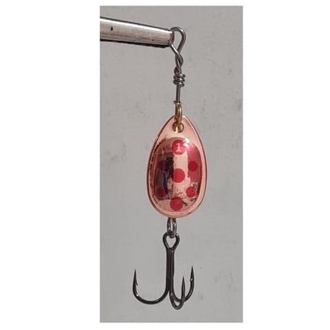 Silstar - Spinner Cucharita 3Grs 5,6 Cms Cobre Puntos Rojos #1