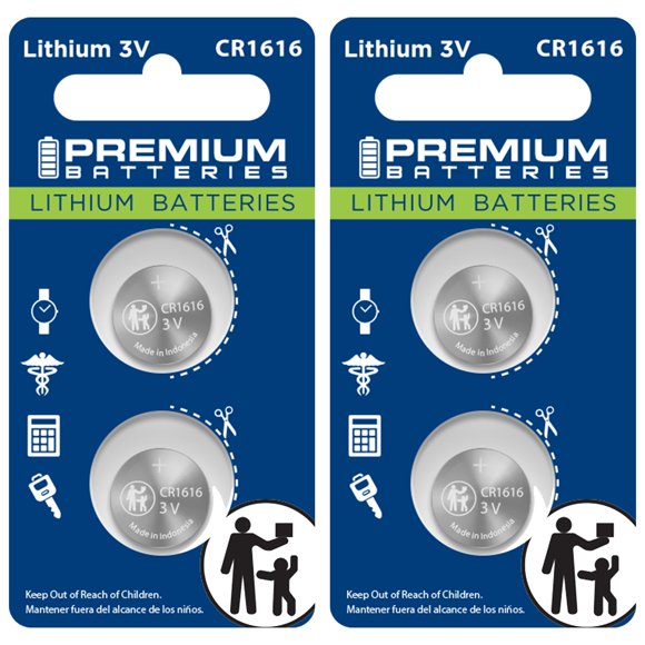 Baterías de botón premium CR1616 3 V paquete de 4 unidades