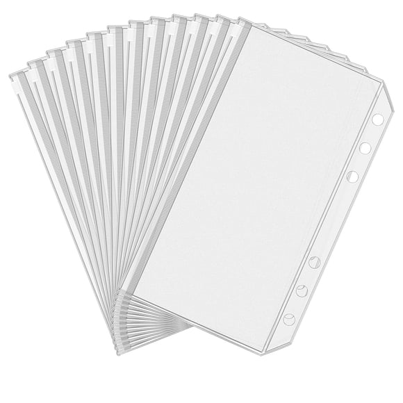 Antner 12 fundas transparentes de PVC para carpeta A6, 17,7 x 10,5 cm