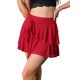 thumbnail image 1 of INSPIRE CHIC Faldas Mini Fluidas para Mujeres con Capas de Malla, Dobladillo con Volantes, Cintura Elástica con Lazo, Falda Corta con Capas S Roja, 1 of 6