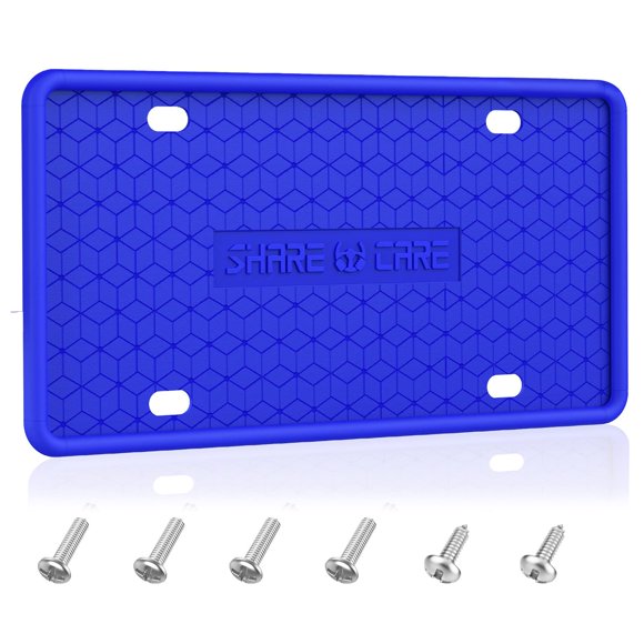 Marco para Placa de Matrícula QiqaMole de Silicona Antióxido Azul Oscuro