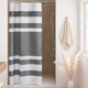 thumbnail image 1 of Cortina de ducha Madison Park Spa Waffle Weave, 36 x 72 pulgadas, color carbón, 1 of 8