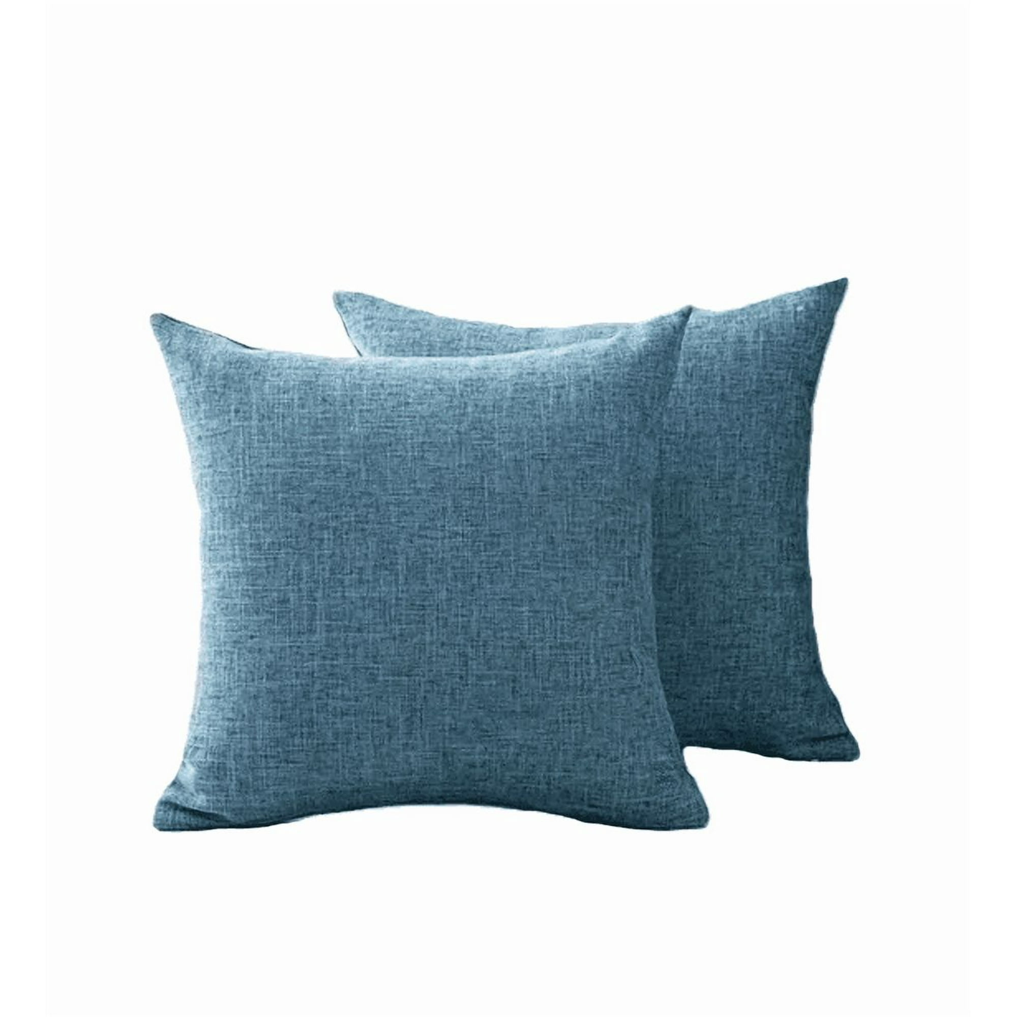 Genérico - Pack De 6 Fundas De Cojín Con Diseños Y Colores 43x43 Cm Lino Azul