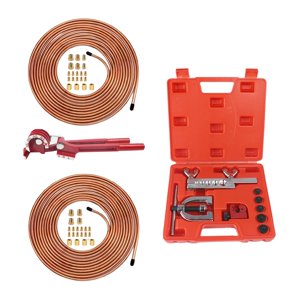 Ioensy - Kit De Línea De Freno Revestida De Cobre De 25 Pies Y 3/16 1/4 Pulgadas, Genérico, Kit De Herramientas De Abocardado Para Automóviles