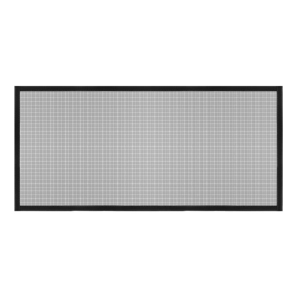 Malla de Pantalla de Ventana Uxcell, 28" x 59" Malla de Red de Fibra de Vidrio para Bricolaje Marco Negro con Borde Adhesivo de Gancho y Bucle