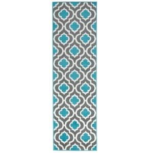 Modalfo - Alfombra Pasillo Kashan King Azul 66 X 430 Cm