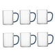 thumbnail image 3 of 6 Uds Taza De Café 300ml Vaso Para Bebidas Calientes/frías Capuchinos Latte Azul, 3 of 3