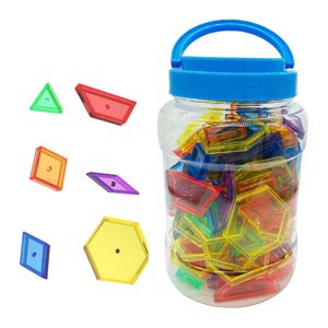 Magideal - 140 Piezas Mini Jar Set Mano Ojo Coordinación Matemáticas Bloques De Manipulación Para Juegos Medición Forma Reconocimiento Simetría Homeschool Sumini