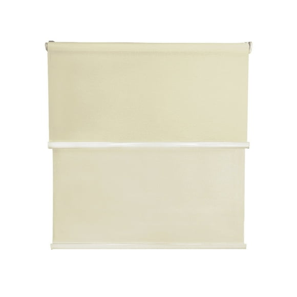 Cortina Roller Blackout 2 Paño 140x240 Doble Con Visillo Sin Cenefa