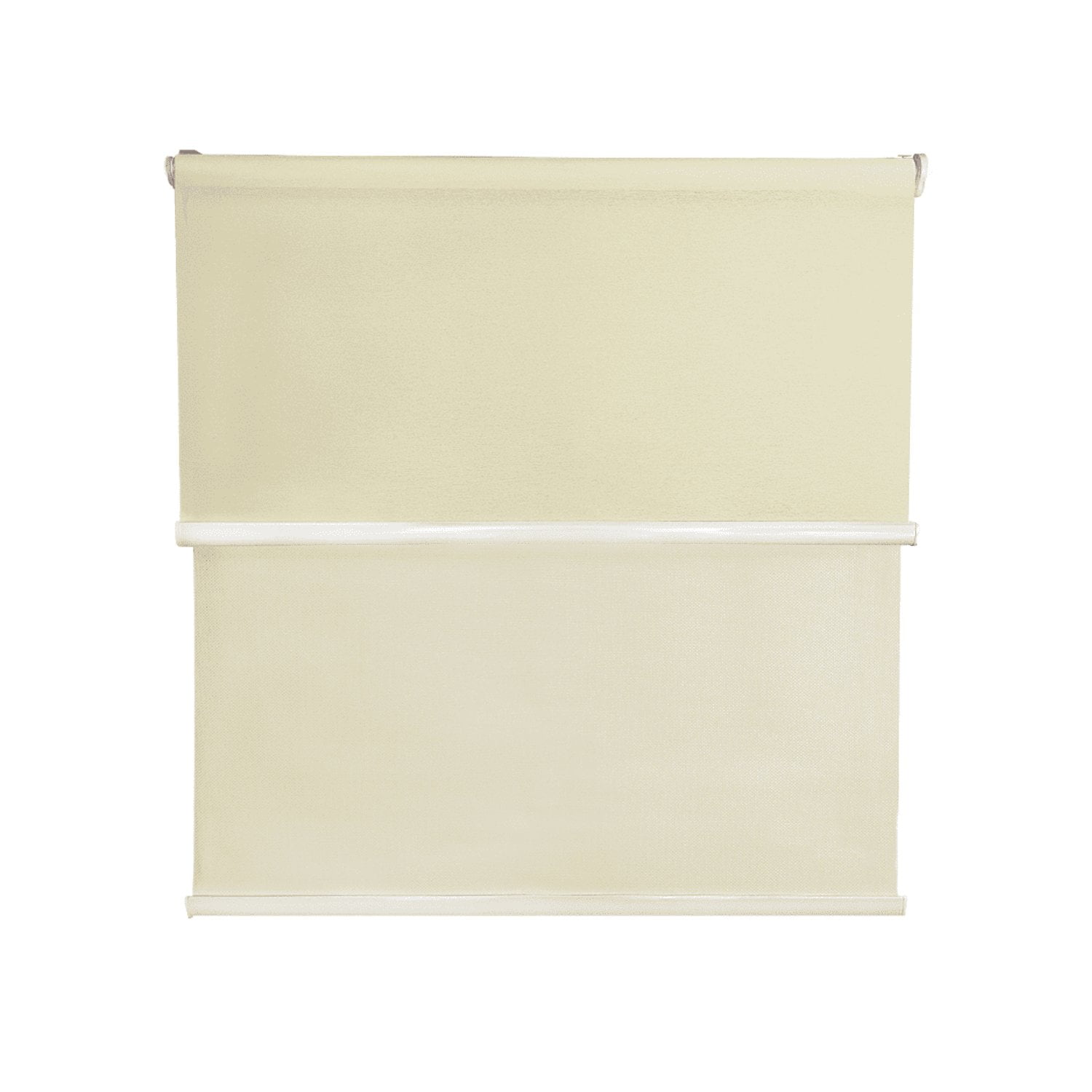 Guiza - Cortina Roller Blackout 2 Paño 240 Cm Altura Doble Con Visillo Sin Cenefa