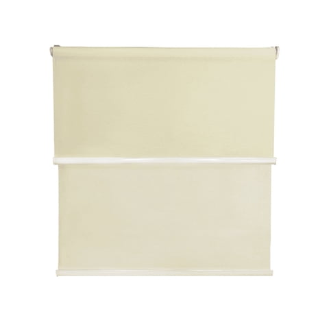 Guiza - Cortina Roller Blackout 2 Paño 240 Cm Altura Doble Con Visillo Sin Cenefa