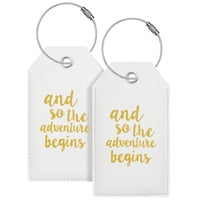 Etiquetas Para Equipaje Casmonal De Cuero Sintético Con Protección De Privacidad, Paquete De 2