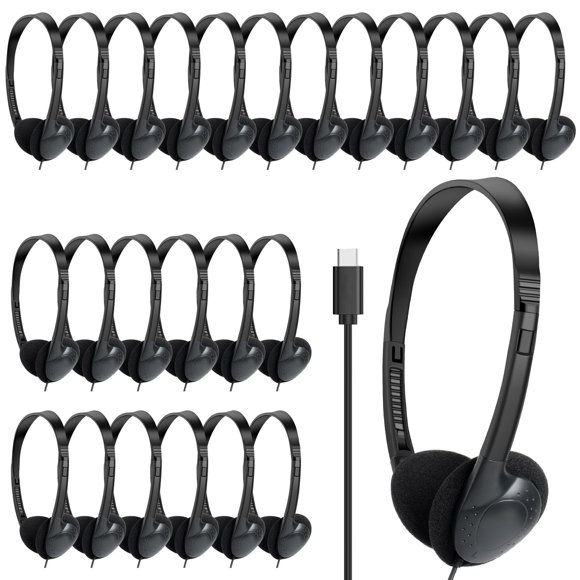 Auriculares CNSZSLZ USB‑C con cable, paquete de 50, color negro