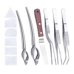 Magideal - Juego De Herramientas De Enchapado De 12 Piezas, Raspadores, Fácil De Usar, Agarre Cómodo, Pinzas De Cocina Portátiles, Pinzas De Cocina Para El Hogar