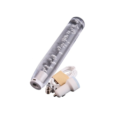 Magideal - Perilla De Palanca De Cambios Luces Led Genéricas Para Automóvil Perilla De Palanca De Cambios Accesorios Interiores De Vehículos Burbuja Transparente 20Cmx4.5Cmx4.5Cm