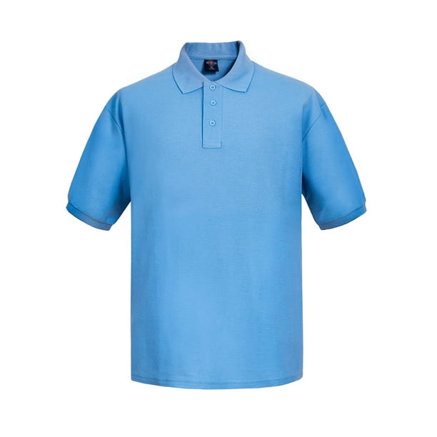 Polera 100% Algodón Manga Larga Hombre Celeste Claro