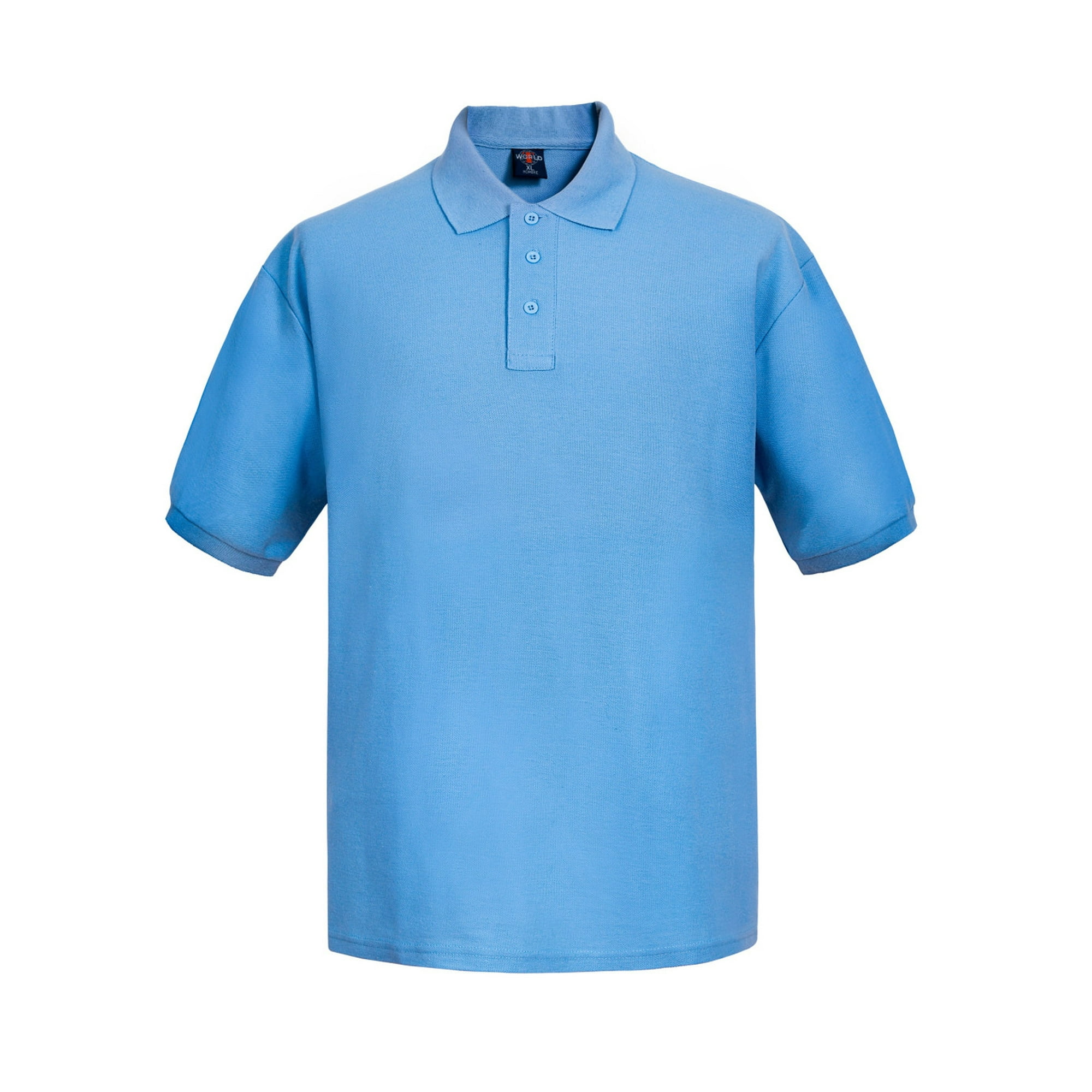 T-world - Polera 100% Algodón Manga Larga Hombre Celeste Claro