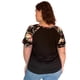 thumbnail image 3 of Polera Negra  Estampado Floral con Bolsillo., 3 of 5