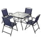 thumbnail image 1 of Set Juego De Terraza Vidrio 4 Sillas Azul, 1 of 7