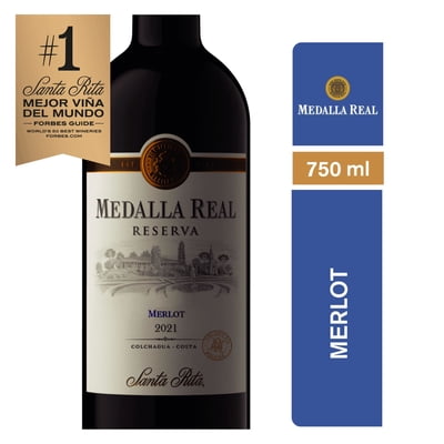 Vino Tinto Merlot Reserva 13° Botella 750 Cc Medalla Real