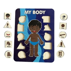 Bothyi - Rompecabezas De Madera Con Forma De Humano Para Niños Pequeños De 3 Años En Adelante Juguetes Preescolares Para Niños Pequeños