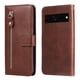 thumbnail image 1 of Funda tipo cartera para Google Pixel 7 Pro con bolsillo con cremallera y ranuras para tarjetas – Función de soporte Marrón, 1 of 6